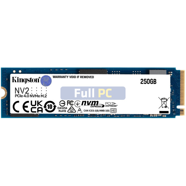 Kingston NV2 - SSD - 250 GB - interno - M.2 2280 - PCIe 4.0 x4 (NVMe) - SNV2S/250G - en Full PC