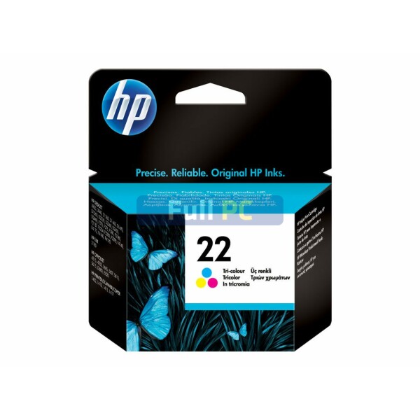 HP 22 - 5 ml - color (cian, magenta, amarillo) - original - cartucho de tinta - para Deskjet F2149, F2179, F2185, F2210, F2224, F2240, F2288, F2290, F375; Officejet 56XX - C9352AL - en Full PC
