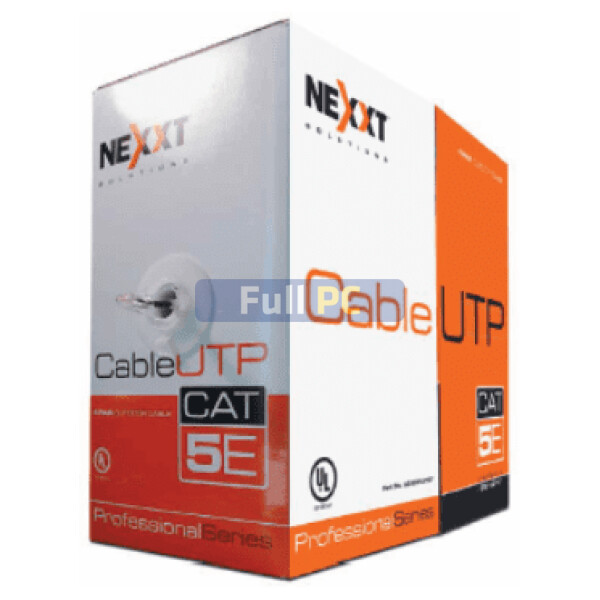 Nexxt - Par trenzado sin blindar UTP Cat5e - 305 m - Negro - AB355NXT07 - en Full PC