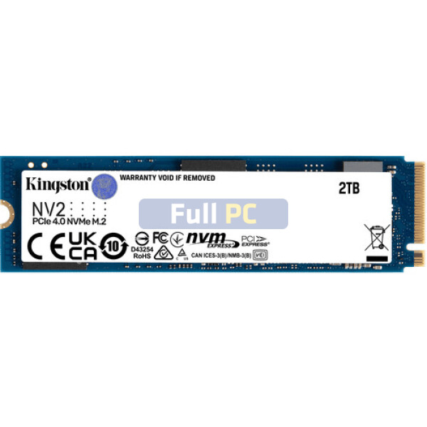Kingston NV2 - SSD - 2 TB - interno - M.2 2280 - PCIe 4.0 x4 (NVMe) - SNV2S/2000G - en Full PC