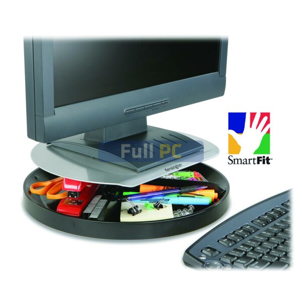 Kensington Spin2 Monitor Stand with SmartFit System - Plataforma giratoria - para pantalla LCD - negro, plata - escritorio - 60049 - en Full PC